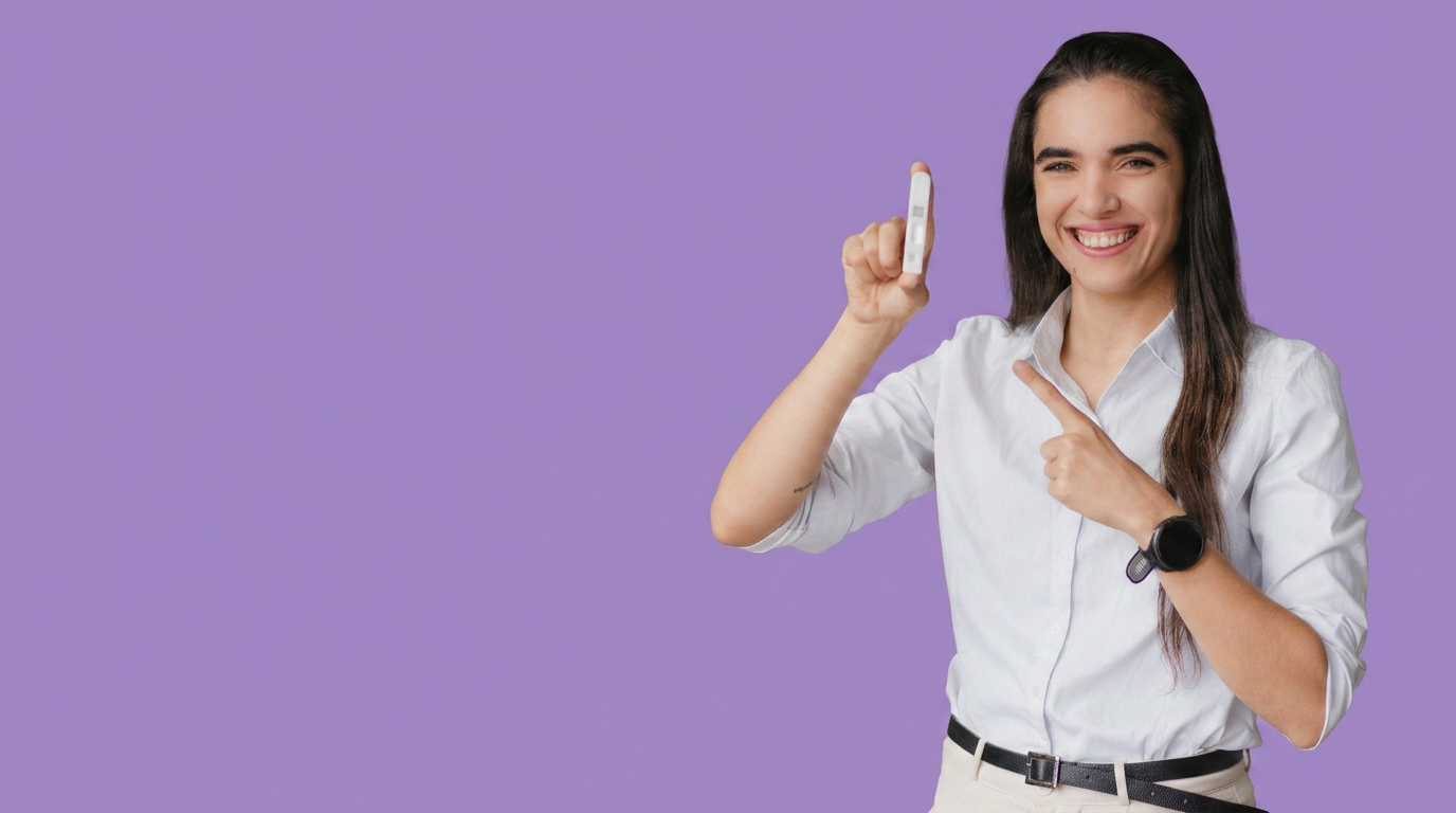 Profissional Biocon apresentando o Demência Rapid Test